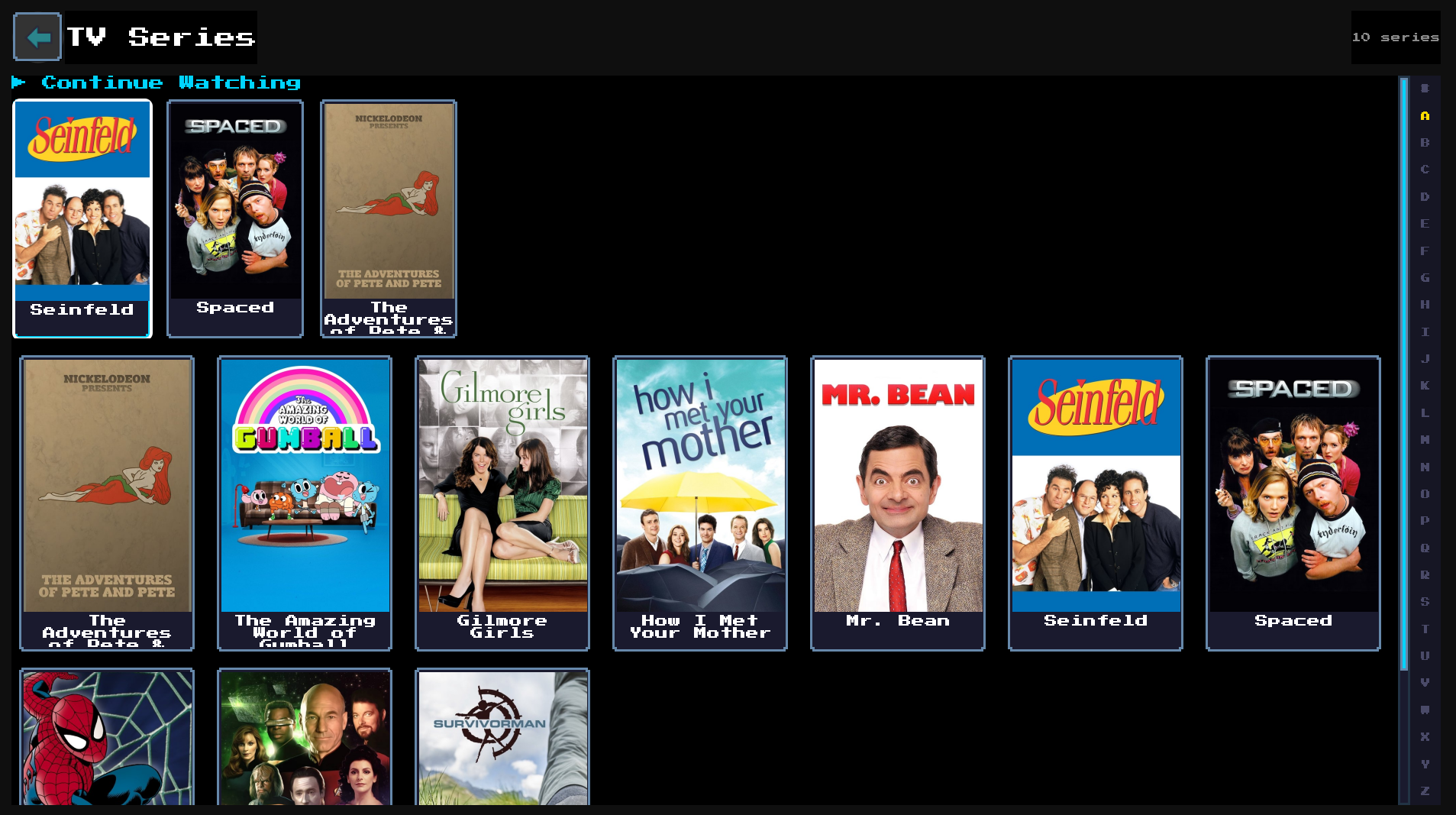 CineBit TV series browser